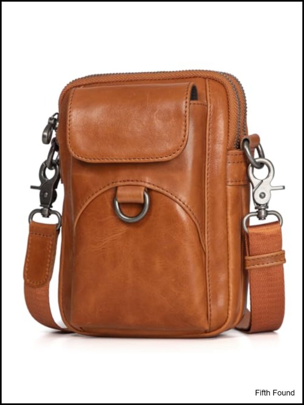 Genuine Leather Small Crossbody Messenger Phone Bag
